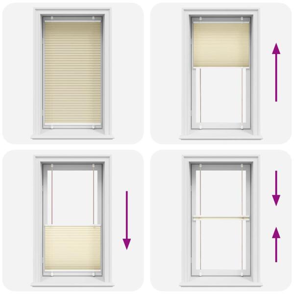 Plissee Creme 70x100 cm Stoffbreite 69,4 cm Polyester