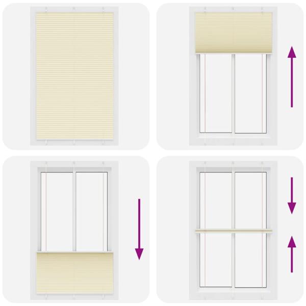 Plissee Creme 120x200 cm Stoffbreite 119,4 cm Polyester