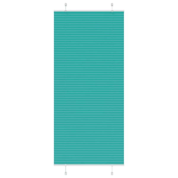 ARDEBO.de - Plissee Petrolgrün 90x200 cm Stoffbreite 89,4 cm Polyester
