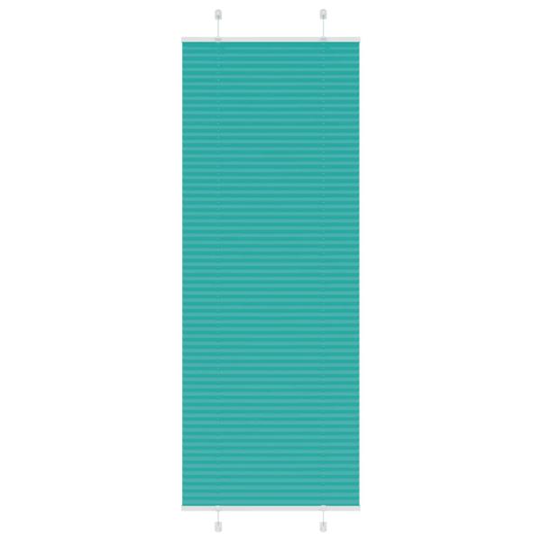 ARDEBO.de - Plissee Petrolgrün 80x200 cm Stoffbreite 79,4 cm Polyester