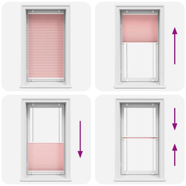 ARDEBO.de - Plissee Rosa 70x100 cm Stoffbreite 69,4 cm Polyester