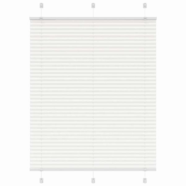 ARDEBO.de - Plissee Weiß 110x100 cm Stoffbreite 109,4 cm Polyester