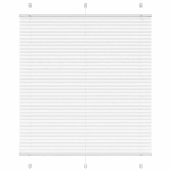 ARDEBO.de - Plissee Weiß 120x100 cm Stoffbreite 119,4 cm Polyester