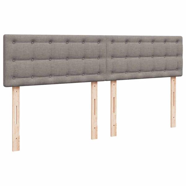 Ottoman-Bett mit Matratze & LEDs Taupe 180x200 cm Stoff