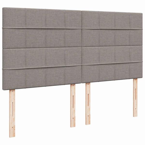 Ottoman-Bett mit Matratze & LEDs Taupe 180x200 cm Stoff