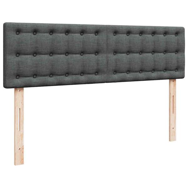 Ottoman-Bett mit Matratze Dunkelgrau 140x190 cm Stoff