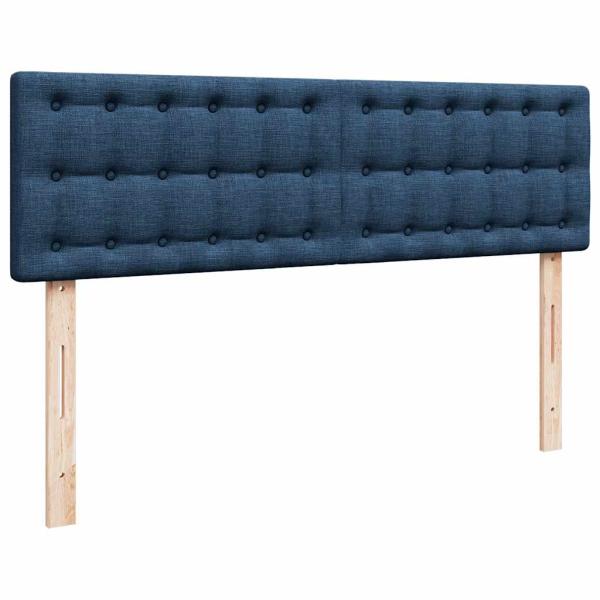 Ottoman-Bett mit Matratze Blau 140x190 cm Stoff