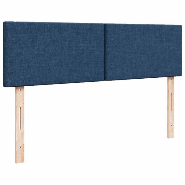 Ottoman-Bett mit Matratze Blau 140x190 cm Stoff