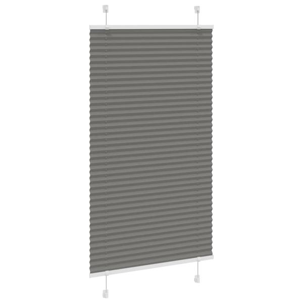 Plissee Anthrazit 80x100 cm Stoffbreite 79,4 cm Polyester