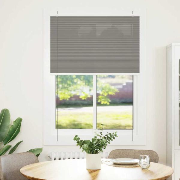 ARDEBO.de - Plissee Anthrazit 90x100 cm Stoffbreite 89,4 cm Polyester
