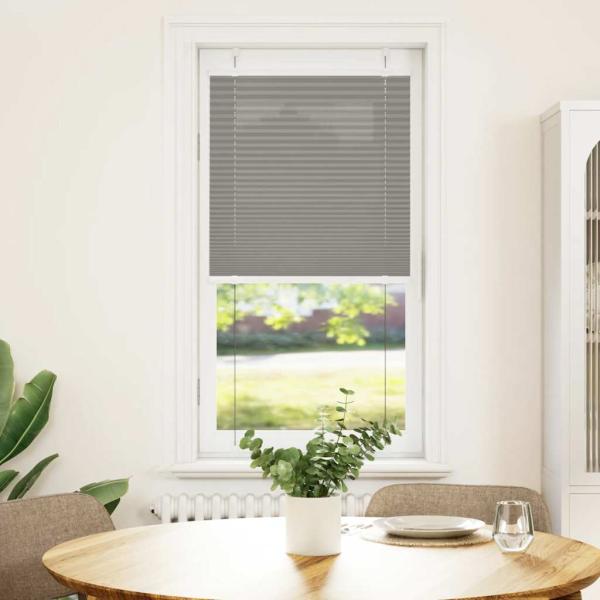 ARDEBO.de - Plissee Anthrazit 60x100 cm Stoffbreite 59,4 cm Polyester