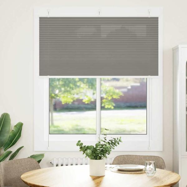 ARDEBO.de - Plissee Anthrazit 115x100 cm Stoffbreite 114,4 cm Polyester