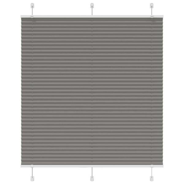 Plissee Anthrazit 115x100 cm Stoffbreite 114,4 cm Polyester