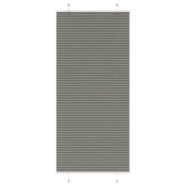 ARDEBO.de - Plissee Anthrazit 95x200 cm Stoffbreite 94,4 cm Polyester