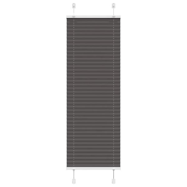 ARDEBO.de - Plissee Schwarz 45x100 cm Stoffbreite 44,4 cm Polyester