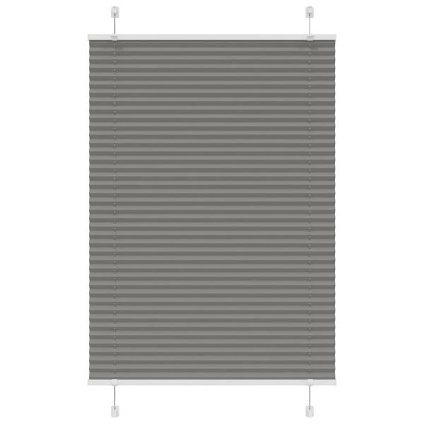 ARDEBO.de - Plissee Anthrazit 90x150 cm Stoffbreite 89,4 cm Polyester