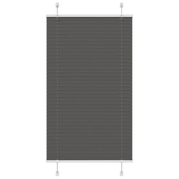 ARDEBO.de - Plissee Schwarz 70x100 cm Stoffbreite 69,4 cm Polyester