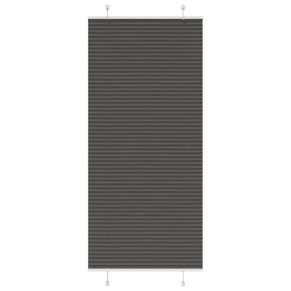 ARDEBO.de - Plissee Schwarz 85x200 cm Stoffbreite 84,4 cm Polyester