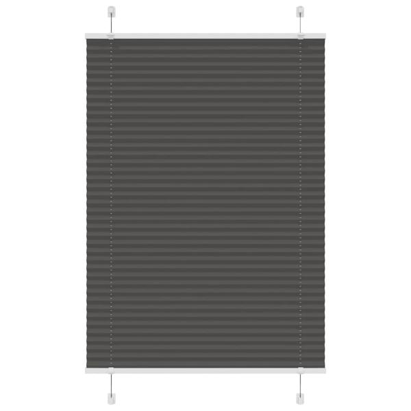 ARDEBO.de - Plissee Schwarz 100x150 cm Stoffbreite 99,4 cm Polyester