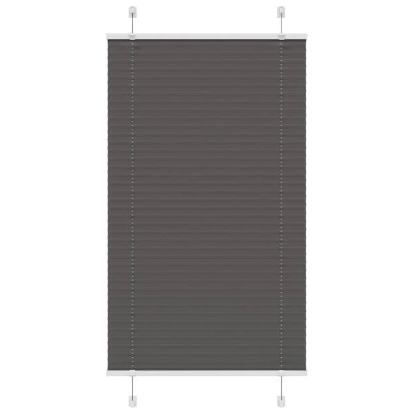 ARDEBO.de - Plissee Schwarz 80x100 cm Stoffbreite 79,4 cm Polyester