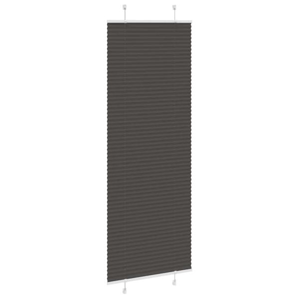 Plissee Schwarz 75x200 cm Stoffbreite 74,4 cm Polyester