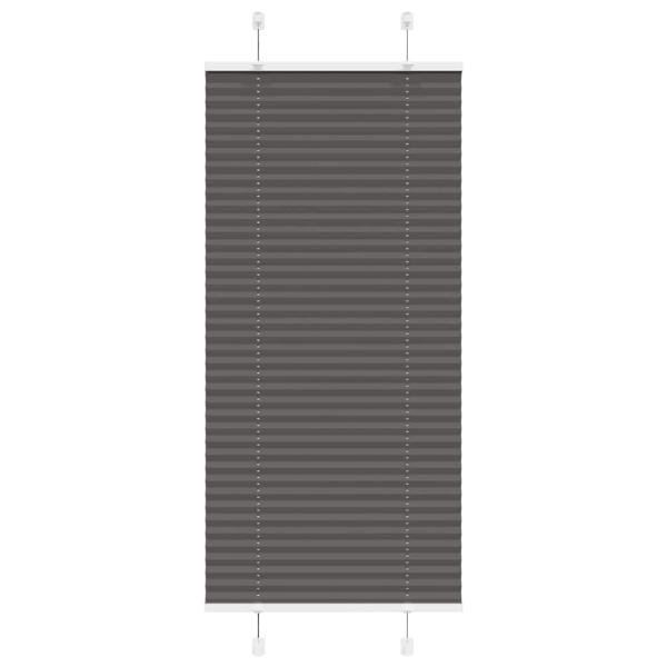 ARDEBO.de - Plissee Schwarz 55x150 cm Stoffbreite 54,4 cm Polyester