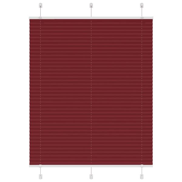 ARDEBO.de - Plissee Bordeauxrot 110x100 cm Stoffbreite 109,4 cm Polyester