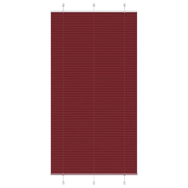 ARDEBO.de - Plissee Bordeauxrot 110x200 cm Stoffbreite 109,4 cm Polyester