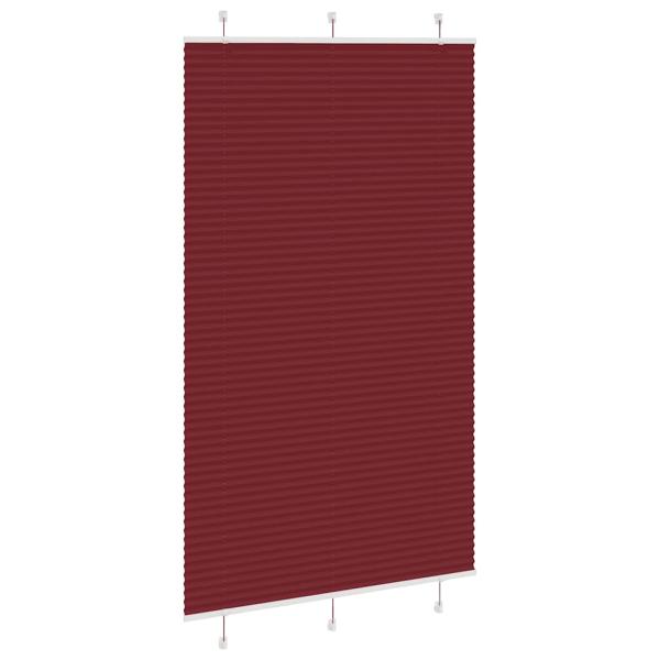 Plissee Bordeauxrot 120x200 cm Stoffbreite 119,4 cm Polyester