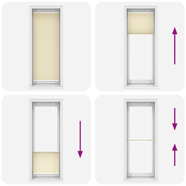Plissee Creme 80x200 cm Stoffbreite 79,4 cm Polyester