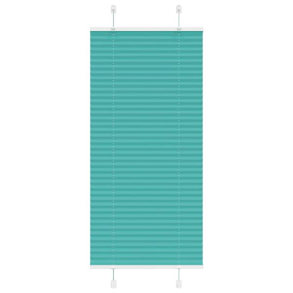 ARDEBO.de - Plissee Petrolgrün 55x150 cm Stoffbreite 54,4 cm Polyester