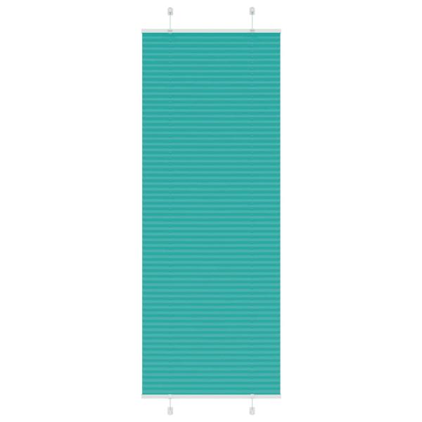 ARDEBO.de - Plissee Petrolgrün 75x200 cm Stoffbreite 74,4 cm Polyester