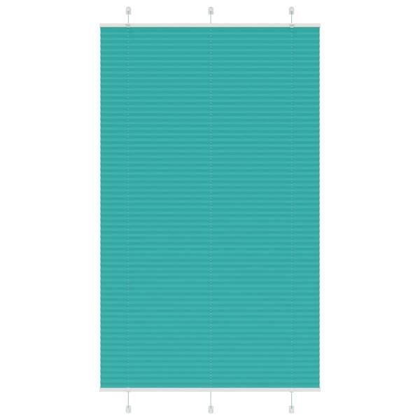 ARDEBO.de - Plissee Petrolgrün 120x200 cm Stoffbreite 119,4 cm Polyester