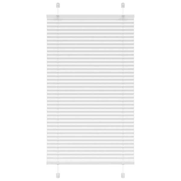 ARDEBO.de - Plissee Weiß 75x100 cm Stoffbreite 74,4 cm Polyester