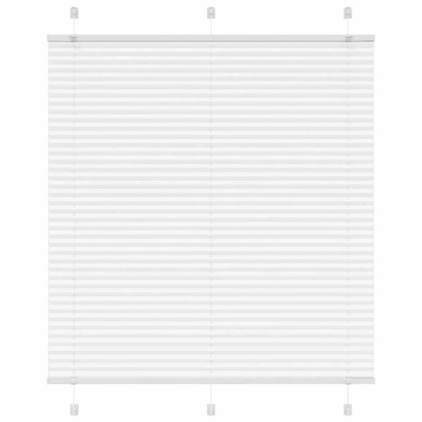 ARDEBO.de - Plissee Weiß 115x100 cm Stoffbreite 114,4 cm Polyester