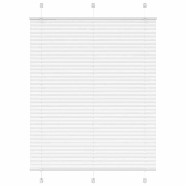 ARDEBO.de - Plissee Weiß 105x100 cm Stoffbreite 104,4 cm Polyester