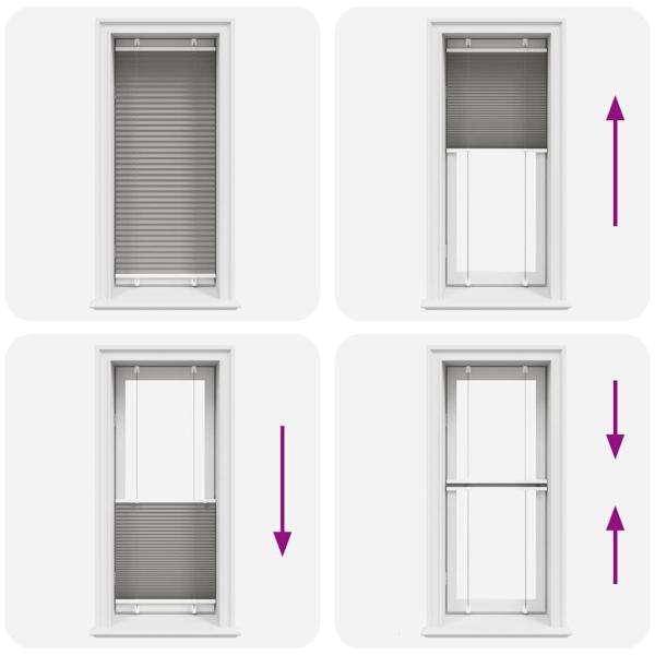 Plissee Anthrazit 60x150 cm Stoffbreite 59,4 cm Polyester