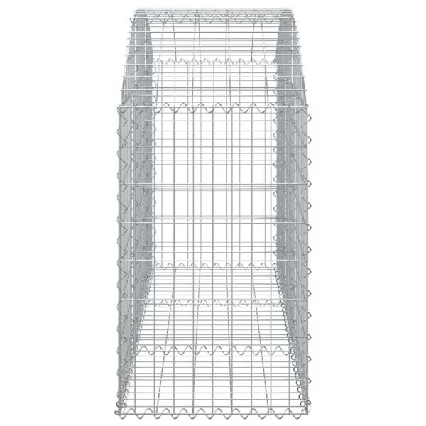 Gabione mit Hochbogen 150x50x80/100 cm Verzinktes Eisen