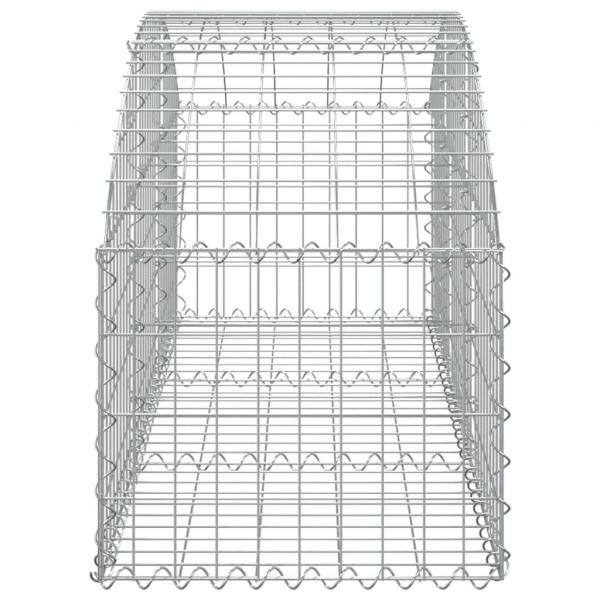 Gabione mit Hochbogen 150x50x40/60 cm Verzinktes Eisen