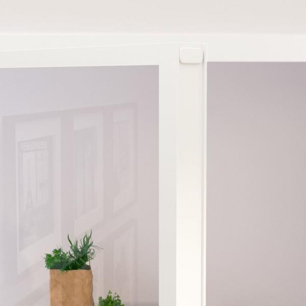 Innentür Weiß 102x201,5 cm Hartglas & Aluminium Schlank