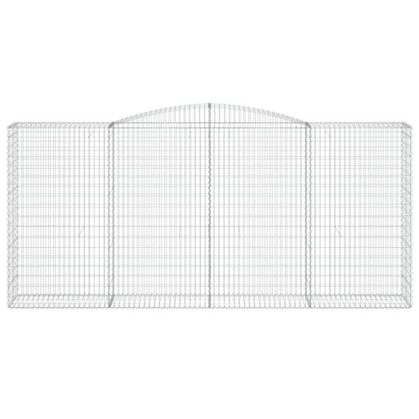 Gabione mit Hochbogen 400x50x180/200 cm Verzinktes Eisen