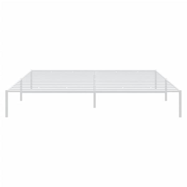 Bettgestell Metall Weiß 183x213 cm