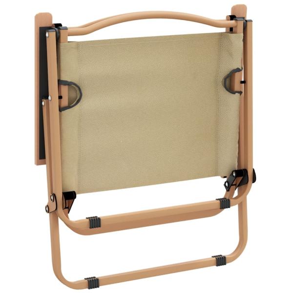 ARDEBO.de - Campingstühle 2 Stk. Beige 54x43x59 cm Oxford-Gewebe