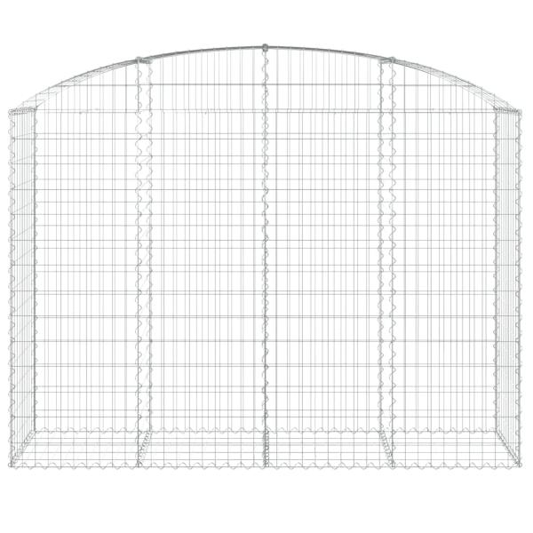 Gabione mit Hochbogen 200x50x140/160 cm Verzinktes Eisen