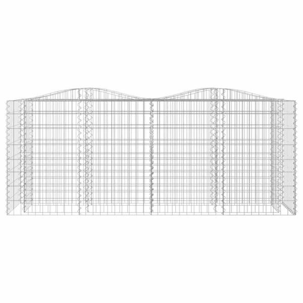 Gabionen-Hochbeet mit Hochbogen 200x50x100 cm Verzinktes Eisen