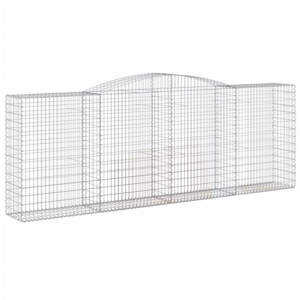 Gabione mit Hochbogen 400x50x140/160 cm Verzinktes Eisen