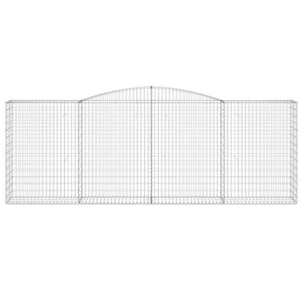 Gabione mit Hochbogen 400x50x140/160 cm Verzinktes Eisen