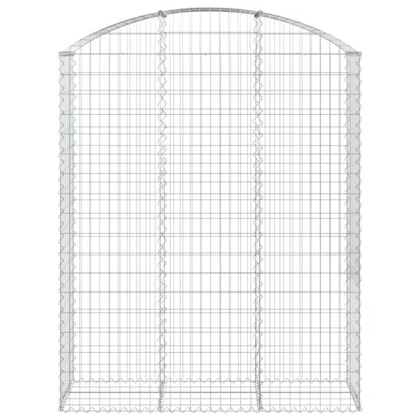 Gabione mit Hochbogen 150x50x180/200 cm Verzinktes Eisen