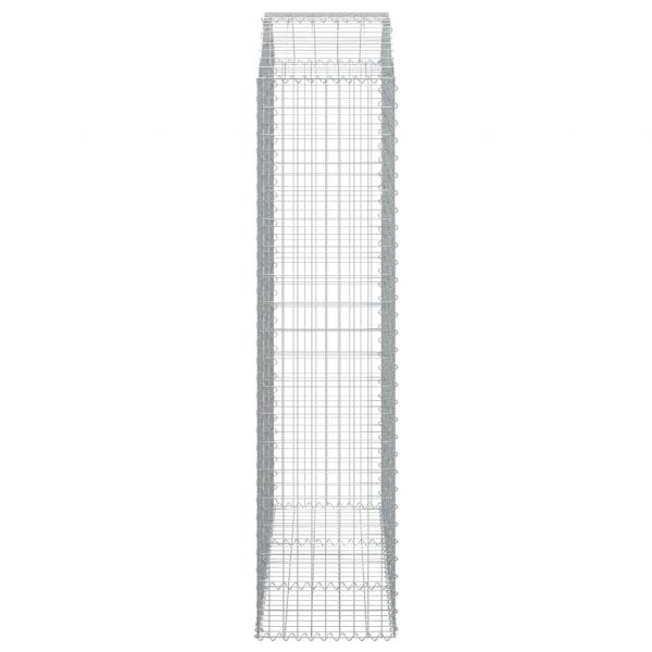 Gabione mit Hochbogen 150x50x200/220 cm Verzinktes Eisen