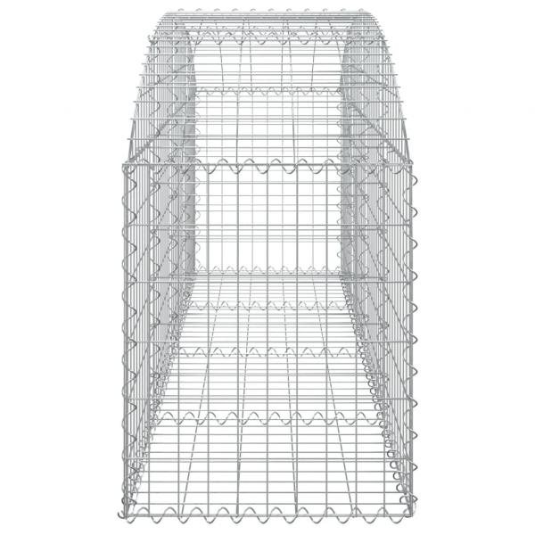 Gabione mit Hochbogen 200x50x60/80 cm Verzinktes Eisen